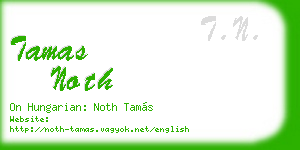 tamas noth business card